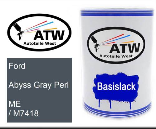 Ford, Abyss Gray Perl, ME / M7418: 500ml Lackdose, von ATW Autoteile West.